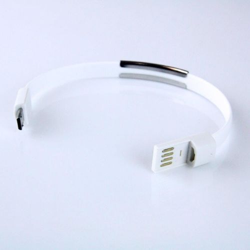 KABEL USB microUSB BRANSOLETKA biała na Arena.pl