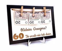 PREZENT RAMKA na 30 40 50 60 70 URODZINY tabliczka