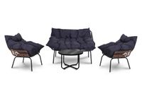 Zestaw Mebli Ogrodowych St Miguel ławka stolik fotele Zestaw Ogrodowy Wypoczynkowy