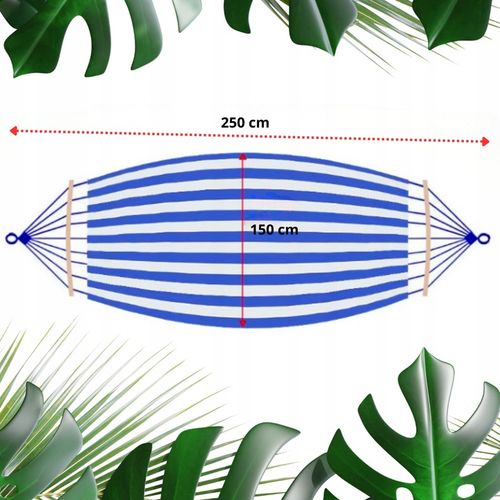 HAMAK OGRODOWY DWUOSOBOWY XXL 2 Osobowy Turystyczny Z DRĄŻKIEM DUŻY 250x150 na Arena.pl