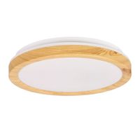 Gandava lampa sufitowa plafon 18W LED 29cm biało drewniany 4000K