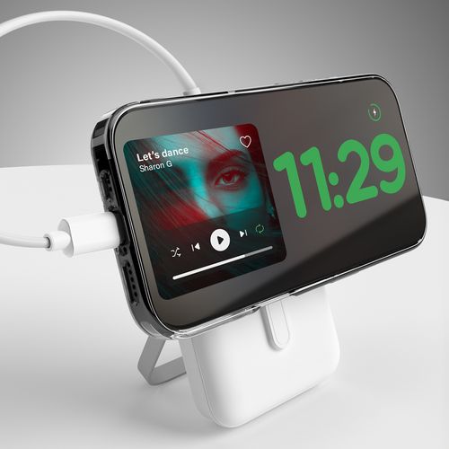 Powerbank bezprzewodowy 10000mAh USB-C MagSafe z podstawką - biały na Arena.pl