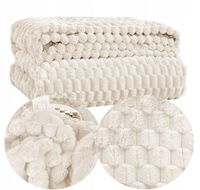 CIEPŁY KOC 160x200 WYTŁACZANY MIĘKKI NARZUTA POLAROWY WYBÓR KOLORÓW