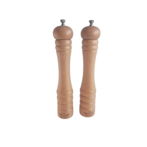 Młynek do pieprzu soli z drewna bukowego 32cm 2szt na Arena.pl