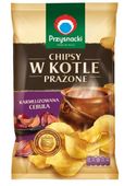 Przysnacki Chipsy w kotle prażone o smaku karmelizowana cebula 125 g