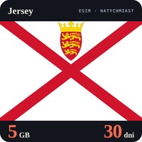 Karta eSIM Internet Jersey 5 GB na 30 dni - bez rejestracji