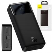 BASEUS POWER BANK 20000mAh USB-C/micro/2 x USB SZYBKI POWERBANK 15W +KABEL