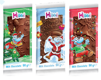 BARON ŚWIĄTECZNA CZEKOLADA MLECZNA HIBBI  90G - MIX