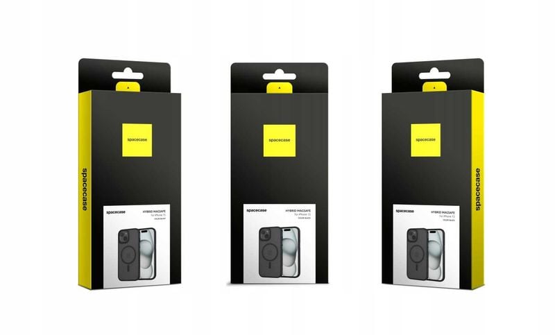 Spacecase Hybrid Mag Iphone 15 Black zdjęcie 11