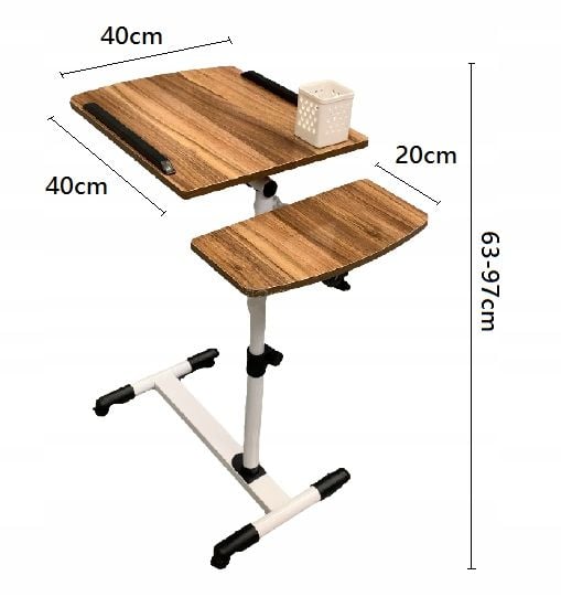 Stolik BIURKO na kółkach pod laptopa (E020) zdjęcie 7