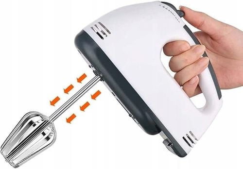 MIKSER RĘCZNY ROBOT KUCHENNY + 4 KOŃCÓWKI DUŻA MISA STOJAK 7 BIEGÓW na Arena.pl