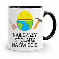 Kubek Czarny Dla Stolarza Najlepszy Na Świecie Z Nadrukiem Ze Zdjęciem