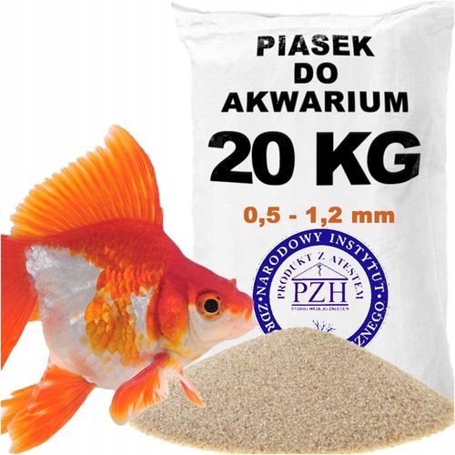 Piasek do akwarium drobny Z ATESTEM suchy 20 KG na Arena.pl