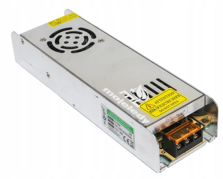 Zasilacz LED Modułowy SLIM Do Taśm LED Transformator 40A 500W 12V zdjęcie 3