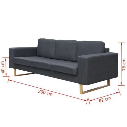 VidaXL Sofa 3-os. ciemnoszara na Arena.pl