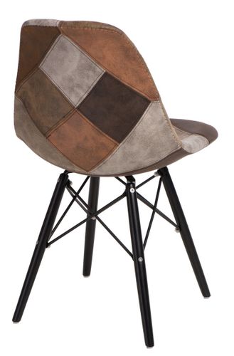 KRZESŁO P016W PATCHWORK BEŻ - BRĄZ/BLACK D2 na Arena.pl