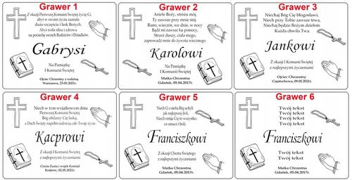 Pamiątka Komunii Świętej - Biblia Pismo Św Pudełko Imię Grawerowane GRATIS! na Arena.pl