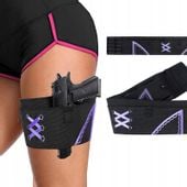 Kabura na UDO NOGĘ DAMSKA dla KOBIET PODWIĄZKA NA PISTOLET Magazynek FIOLET