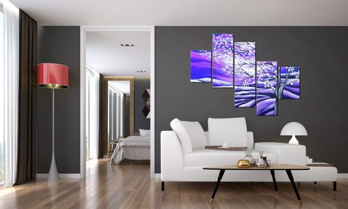 Obraz Płótno 100X75 Kwitnące Drzewo Nocą na Arena.pl