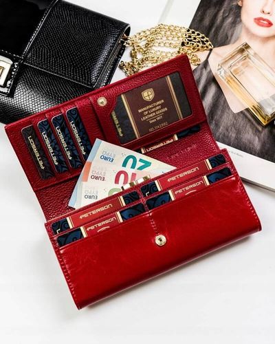 PETERSON pojemny portfel skórzany damski bigiel na Arena.pl