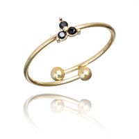 Pierścionek Stal Szlachetna Platerowana 14K Złotem Pst901Cz