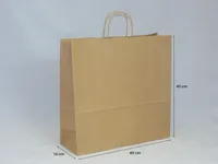 Torba papierowa beżowa 40 x 14 x 40 cm