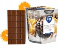 aura świeca zapachowa czekolada-pomarańcza 22h sn72s-54