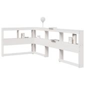 Regał na książki z zagłówkiem, białe, 100 cm, sosnowe