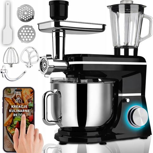 ROBOT KUCHENNY PLANETARNY Z MISĄ BLENDER MASZYNKA DO MIĘSA MIKSER 5w1 3200W na Arena.pl