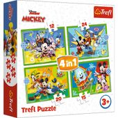 PUZZLE 4W1 WŚRÓD PRZYJACIÓŁ/ MYSZKA MIKI 34616