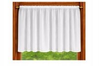 Zazdrostka firana do kuchni woal DELIKATNA Z LAMÓWKĄ BIAŁĄ na tunel 500x90