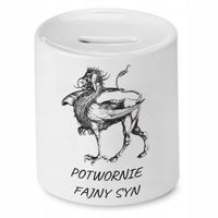 Skarbonka Dla Syna Potwornie Fajny Syn Prezent Z Nadrukiem Ze Zdjęciem