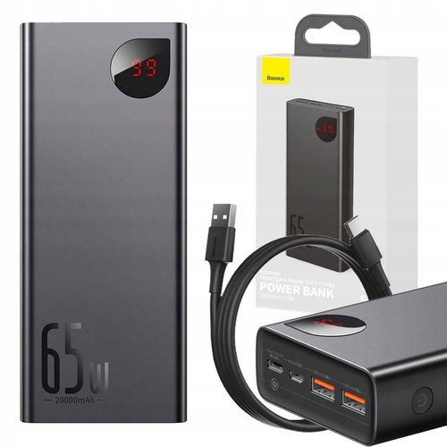 BASEUS POWERBANK 2x USB USB C micro USB 20000mAh 65W QC4.0 PD POWER BANK na Arena.pl