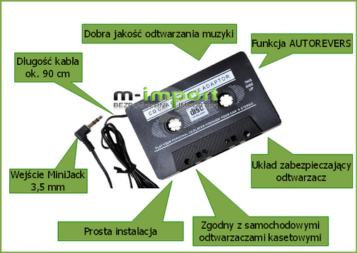 KASETA ADAPTER TRANSMITER MP3 MP4 CD iPOD HIT! na Arena.pl