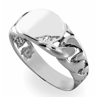 SREBRNY SYGNET Z CYRKONIĄ PRÓBA SREBRA 925 GRAWER GRATIS