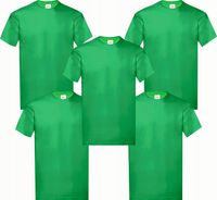 KOSZULKI MĘSKIE bawełniane ROZMIAR S 5 SZTUK ZIELONE