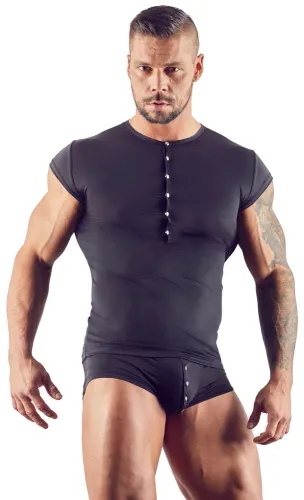 svenjoyment koszulka męska elastyczna czarna s z zatrzaskami na Arena.pl