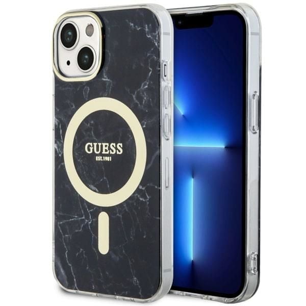 Etui Guess do iPhone 15 Plus, iPhone 14 Plus, Czarny, MagSafe zdjęcie 1
