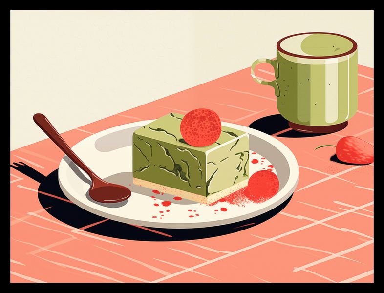 Plakat 40x30cm Deser Matcha zdjęcie 2