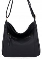 Herisson - torebka worek zamek skóra ekologiczna czarny 1052L2087