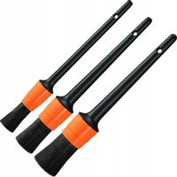 PROFESJONALNY ZESTAW PĘDZLI AUTO DETAILINGOWYCH 3 SZTUKI WŁOSIE ŚREDNIEJ TW