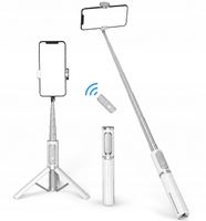SELFIE STICK Z TRIPODEM LED 80 CM WYZWALACZ BLUETOOTH ATUMTEK