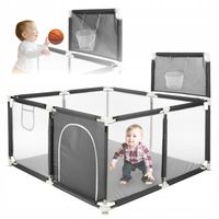 PRIMABOBO Kojec dla dziecka z koszem Duży suchy basen 126x126cm składany