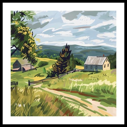 Plakat 60x60cm Bujna Wieś na Arena.pl