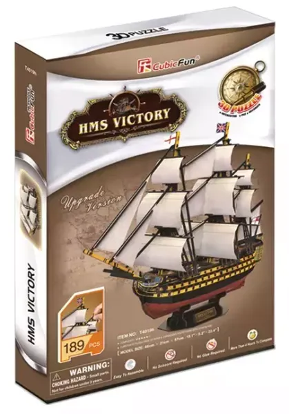 Puzzle 3D, 189 elementów. Żaglowiec HMS Victory zdjęcie 1