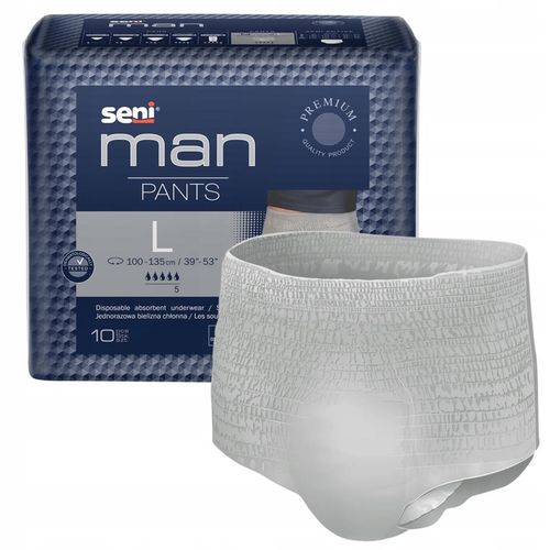 MAJTKI CHŁONNE DLA MĘŻCZYZN SENI MAN PANTS L 10SZT. na Arena.pl