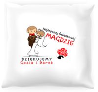 Poduszka personalizowana -  Podziękowania dla świadkowej #05