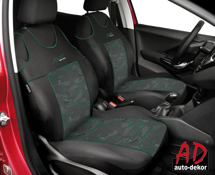 Koszulki uniwersalne pokrowce Stylus Zielony do VW Lupo 1998-2005 zdjęcie 3