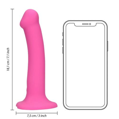 Non-Phallic Vibrating Dildo - Medium - Powerful Pink na Arena.pl