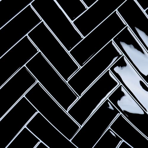 Panele Ścienne 3D Samoprzylepne Wzór Jodełka Czarne 30x30 cm Zestaw 20 Szt na Arena.pl